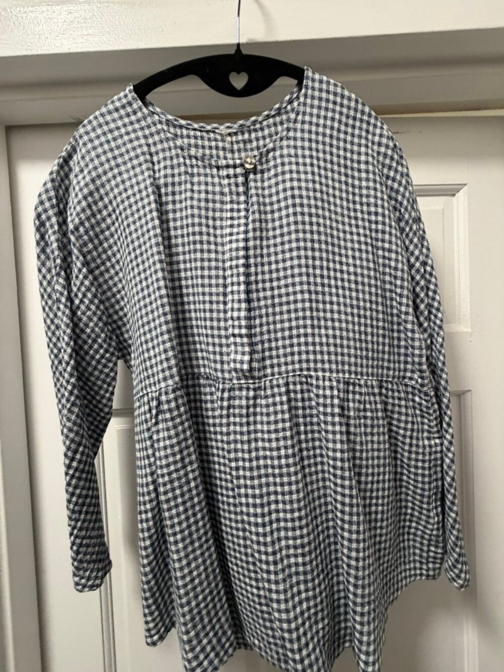 Lintico Checked Linen Blouse